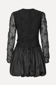 Stine Goya Balloon Long Sleeve Short Dress Dress Smocked Flowers