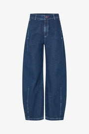 Stine Goya Barrel Fit Pants Pants Rose Embroidery