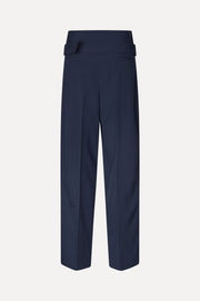 Stine Goya Belted Tailored Pants Pants Dark Blue