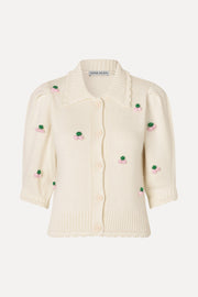Stine Goya Bubble Knit Polo Cardigan Knit Vanilla
