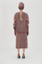 Stine Goya Chunky Rib Beanie Accessories Navy / Red / Cream