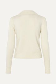 Stine Goya Collared Long Sleeve Cardigan Knit Cream
