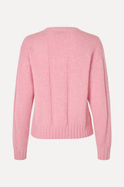 Stine Goya Crewneck Motif Sweater Knit Light Pink