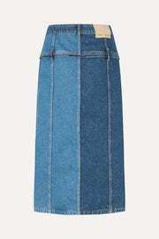 Stine Goya Denim Midi Skirt Skirt Two Tone Denim