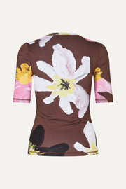 Stine Goya Elastic Short Sleeve T-Shirt Top Wild Flowers