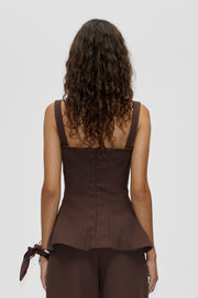 Stine Goya Elevated Structured Top Top Cocoa