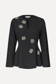Stine Goya Flared Hem Zip-Up Top Top Pearl Of Order
