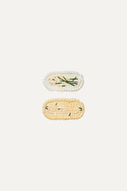 Stine Goya Hand Crocheted Hair Clip Accessories Yellow Flowers