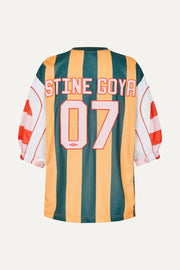 Stine Goya Jersey Snap Tee Top Multi Stripes