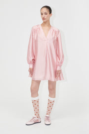 Stine Goya Kimono Mini Dress Dress Rose Pinstripe