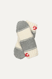Stine Goya Knitted Mittens Accessories Grey And Bold