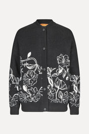 Stine Goya Long Sleeve Cardigan Knit Eccentric Floral