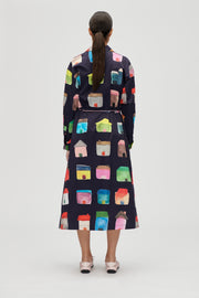 Stine Goya Long Sleeve Workwear Midi Dress Dress Refugios