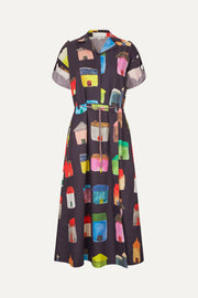 Stine Goya Long Sleeve Workwear Midi Dress Dress Refugios