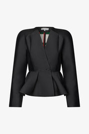 Stine Goya Peplum V Neck Jacket Jacket Black