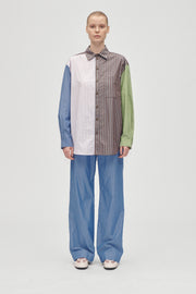 Stine Goya Pocket Elasticated Long Pants Pants Blue