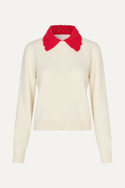 Stine Goya Polo Knit Knit Cream / Red
