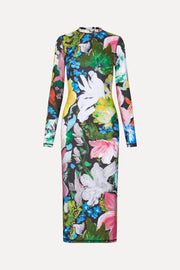 Stine Goya Pullover Long Sleeve Midi Dress Dress Flowers Under The Sun