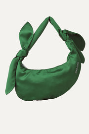 Stine Goya Satin Knotted Satchel Bags Dark Green