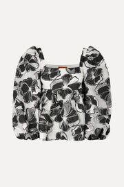 Stine Goya Square Neck Long Sleeve Top Top Anemone Jacquard