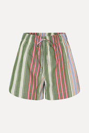 Stine Goya Structured Shorts Shorts Forest Stripe