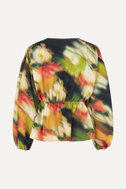 Stine Goya Toni Blouse Top Flowers In Fast Motion