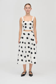 Stine Goya Voluminous Midi Skirt Skirt Black Dots