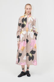 Stine Goya Waist Gather Shirt Midi Dress Dress Wild Flowers