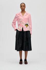 Stine Goya Wide Point Collar Shirt Top Swans