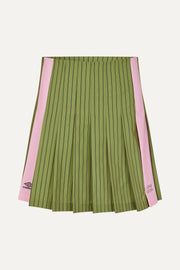 Stine Goya Windbreaker Pleated Skirt Skirt Green Stripes / Pink