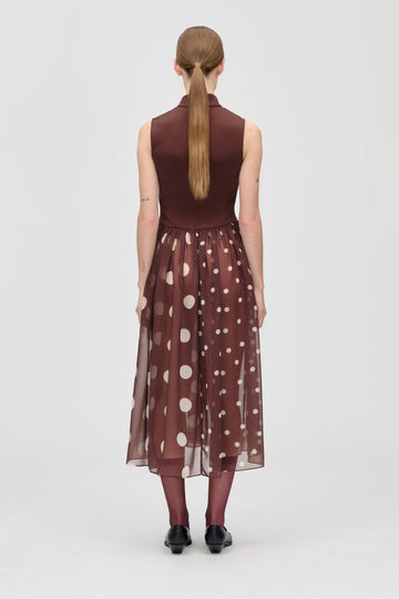 Stine Goya Asymmetrical Draped Dress Artist Blurry Dots Stine Goya Asymmetrical Draped Dress Artist Blurry Dots