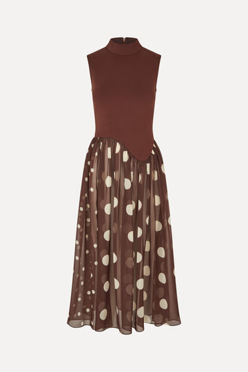 Stine Goya Asymmetrical Draped Dress Artist Blurry Dots Stine Goya Asymmetrical Draped Dress Artist Blurry Dots