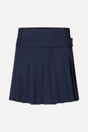 Stine Goya Belted Pleated Skirt Skirt Dark Blue