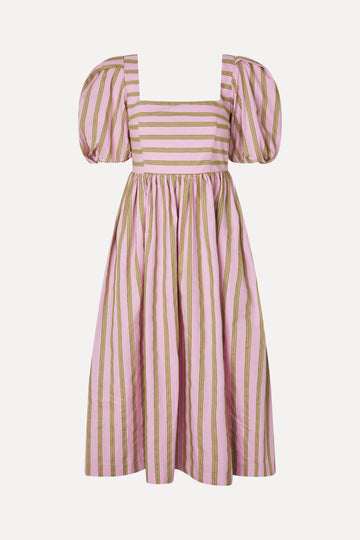 stine goya midi dress Stine Goya Voluminous Midi Dress Quilted Dots