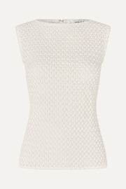 Stine Goya Boatneck Tank Top Top White Swan
