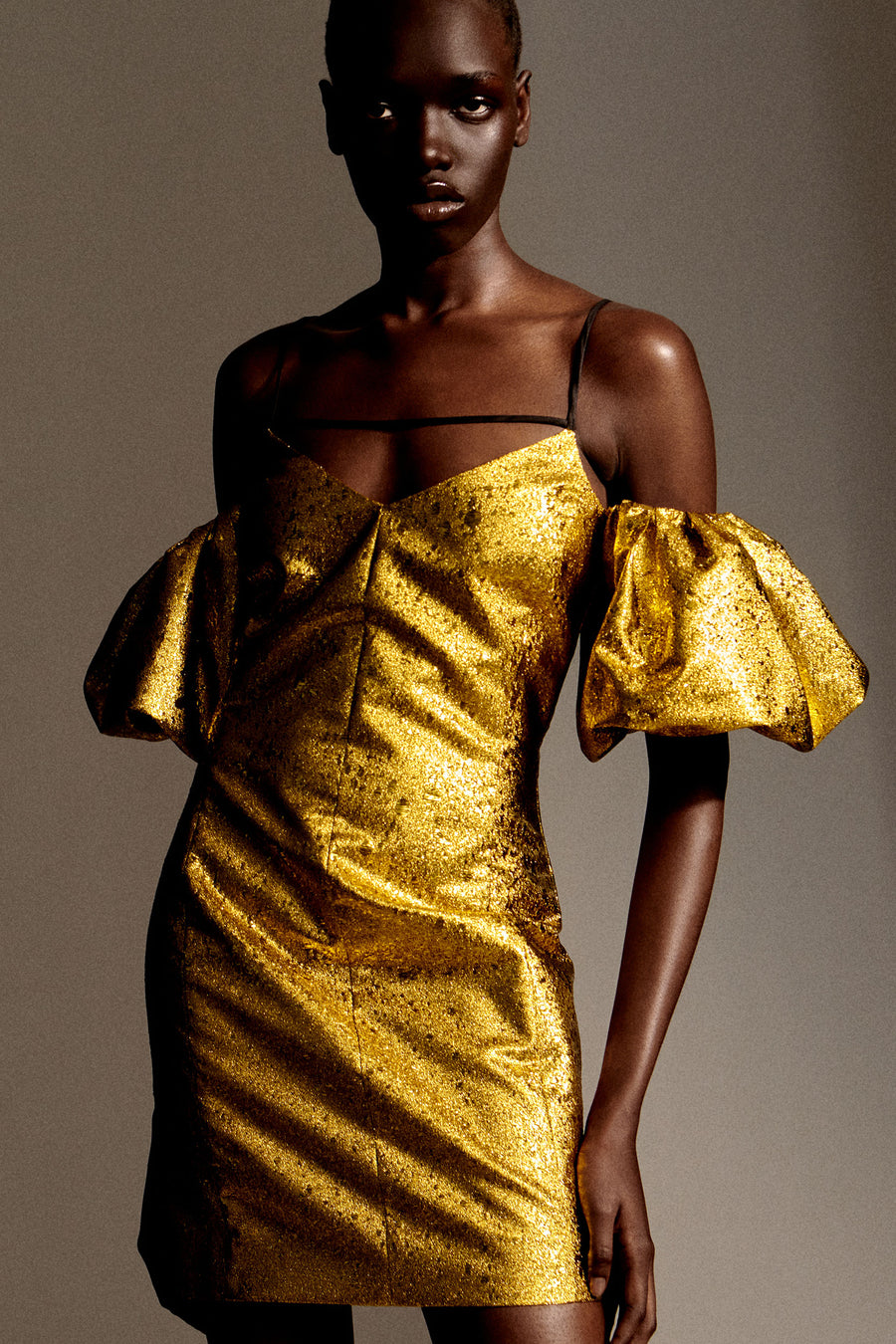 Brera Dress - Luminescent Gold - Stine Goya