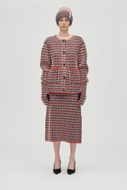 Stine Goya Chunky Rib Beanie Accessories Navy / Red / Cream