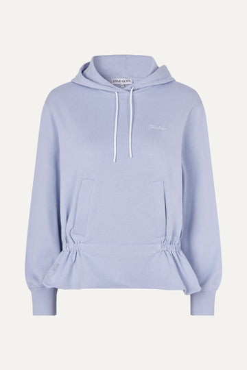 Stine Goya Cinched Waist Sweatshirt Top Brunnera Blue