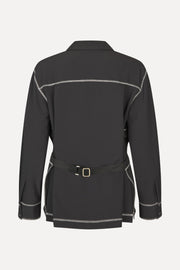 Stine Goya Circular Cut Out Adjustable Shirt Top Black