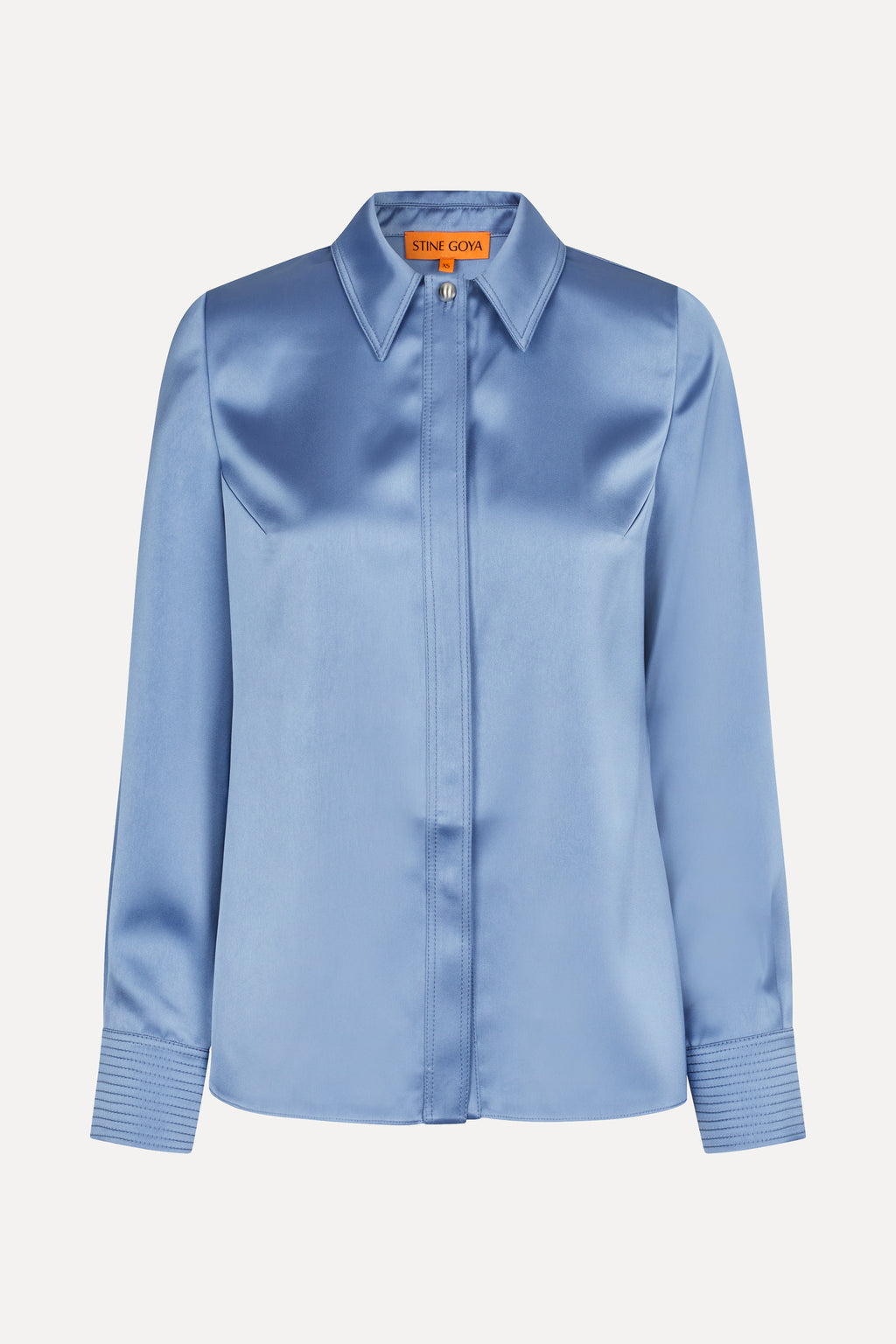 Stine Goya Collared Fitted Shirt Infinity Blue Stine Goya Collared Fitted Shirt Infinity Blue