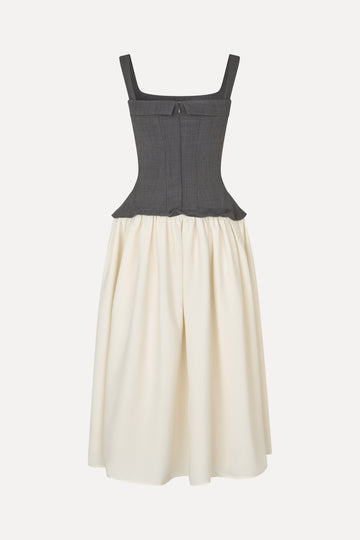 grey corset dress Zapaka Women Grey Blue Long Prom Dress Mermaid Corset Beaded Satin Spaghetti Straps Formal Dress with Lace Up Back, Grey Blue / US16