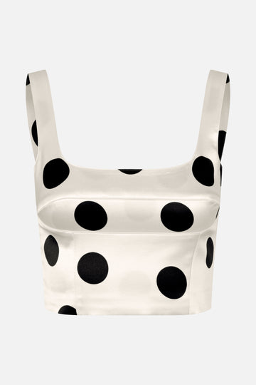 Stine Goya Corset Top Top Black Dots