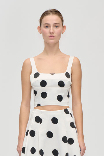 Stine Goya Corset Top Top Black Dots
