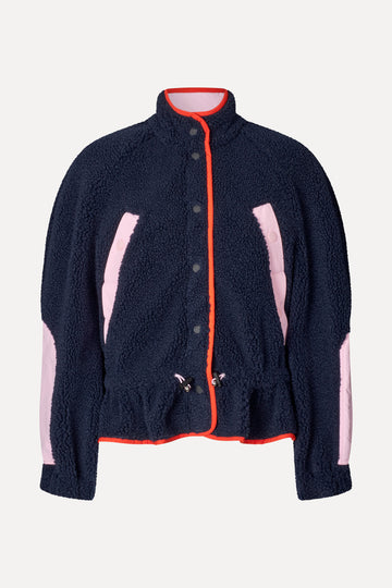 Dropped Shoulder Gathered Jacket - Black Iris - Stine Goya