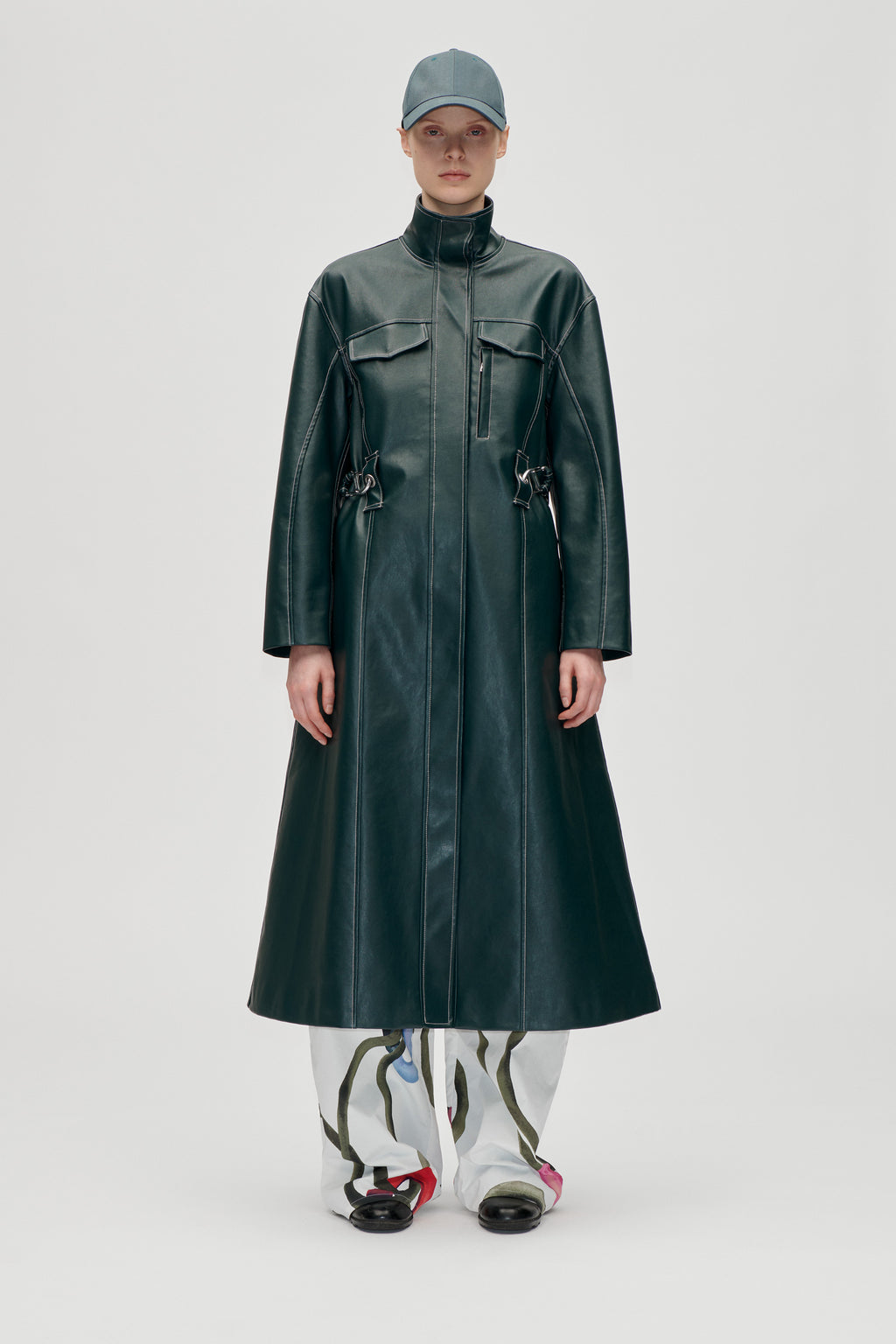 【Lo'r】Wide Collar Coat Dress Wool Princess Coat, Fit and Flare Overcoat, Asymmetric High