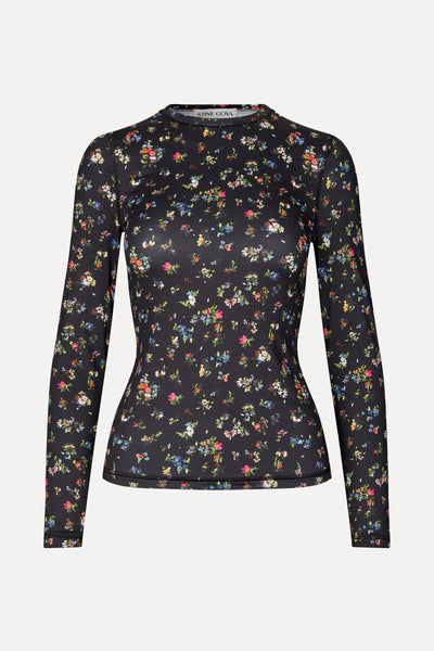 Elastic Long Sleeve Top - Magnolia Garden - Stine Goya