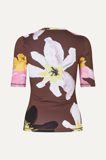 Stine Goya Elastic Short Sleeve T-Shirt Top Wild Flowers