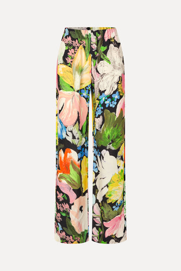 Stine Goya Elasticated Long Pants Pants Flowers Under The Sun