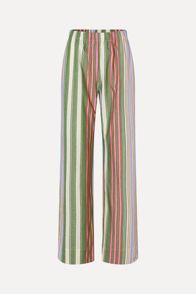 Elasticated Long Pants - Forest Stripe - Stine Goya