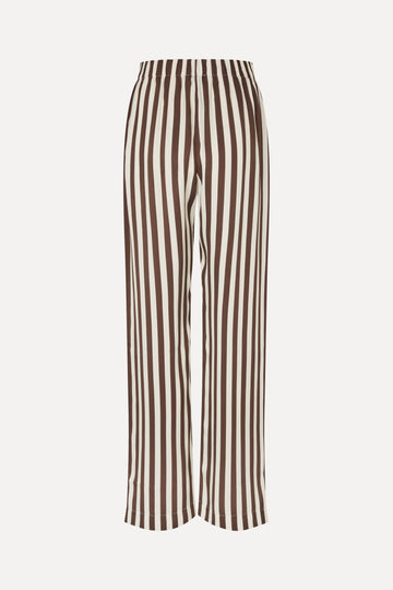 Stine Goya Elasticated Long Pants Pants Ivory Stripes